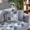 Cotton Block Quilted Washed Sofa Cushion Pastoral Style Stitching Sofa Towel Slipcover