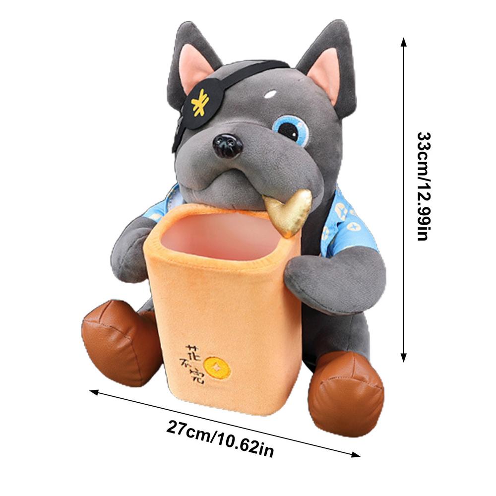 Корзина для мусора для собак 2 в 1, плюшевая собака, автомобильная коробка для салфеток, мусорное ведро, симпатичная креативная коробка для салфеток в виде животных для принадлежностей для автомобиля