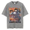Anime Fullmetal Alchemist Washed Vintage Tshirts Manga Roy Mustang Graphic Tshirt Men Women Casual Cartoon Oversized T Shirts