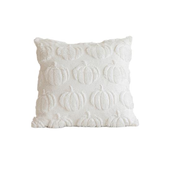 Pumpkin Pattern Pillowcase Solid Color Hide Zipper Soft Wool Velvet Pillow Case Halloween Cushion