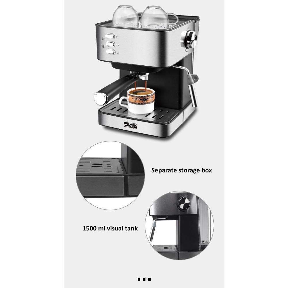 Маленькая кофемашина Полуавтоматическая итальянская бытовая машина для вспенивания молока Универсальная кофемашина