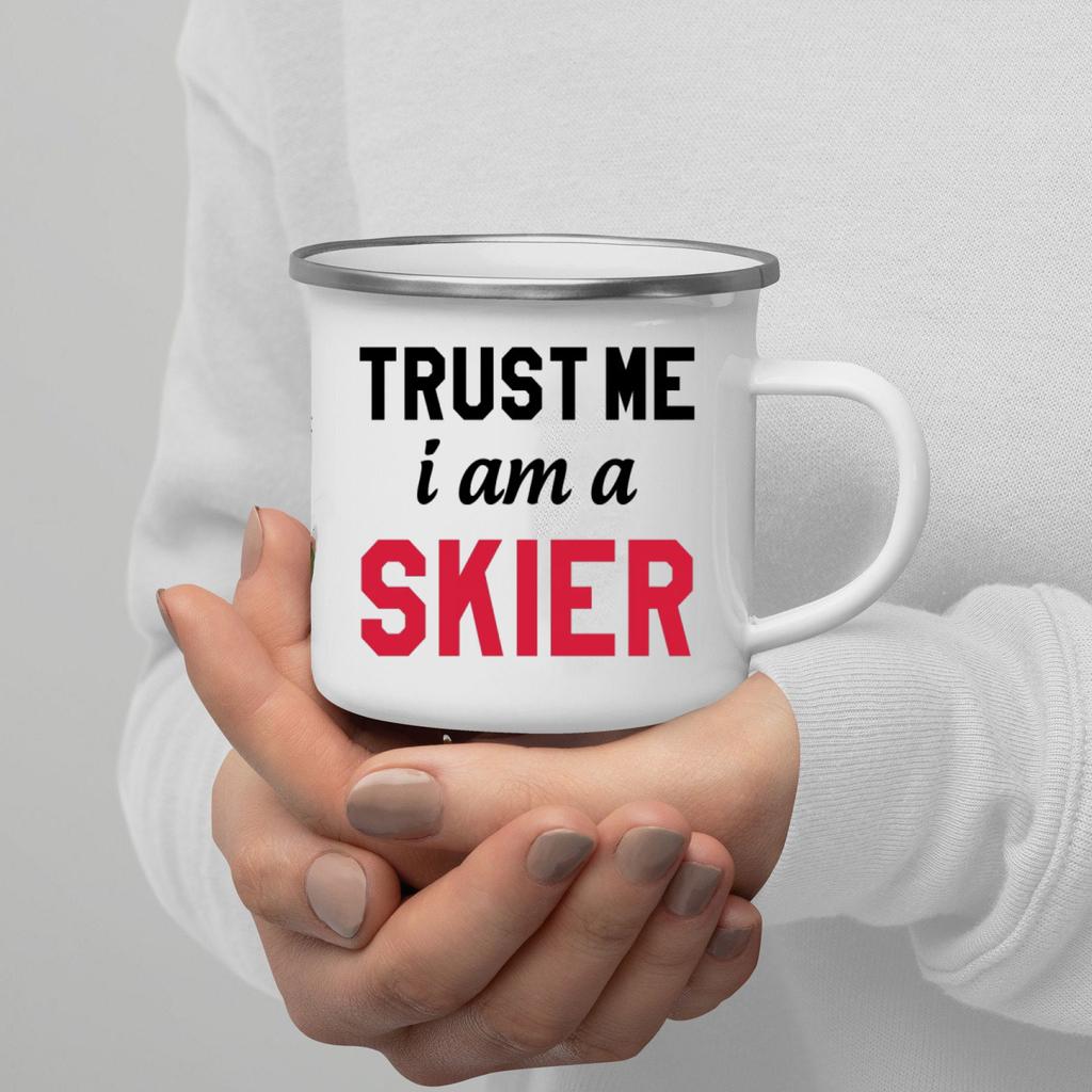 Кружка для кофе с эмалью Trust Me I Am с ручкой для вина, пива, сока, колы, молока, лучший подарок на праздник на открытом воздухе