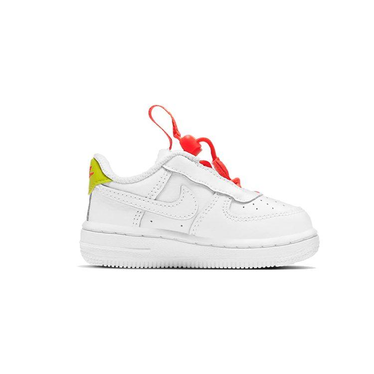 Nike Кроссовки Air Force 1 Toggle Low top для скейтбординга Белые Красные Желтые для Младенцев и Малышей CU5289-102