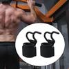 2 Pieces Weight Lifting Hooks Gym Straps Portable, Wrist Support Wraps for Exercise,