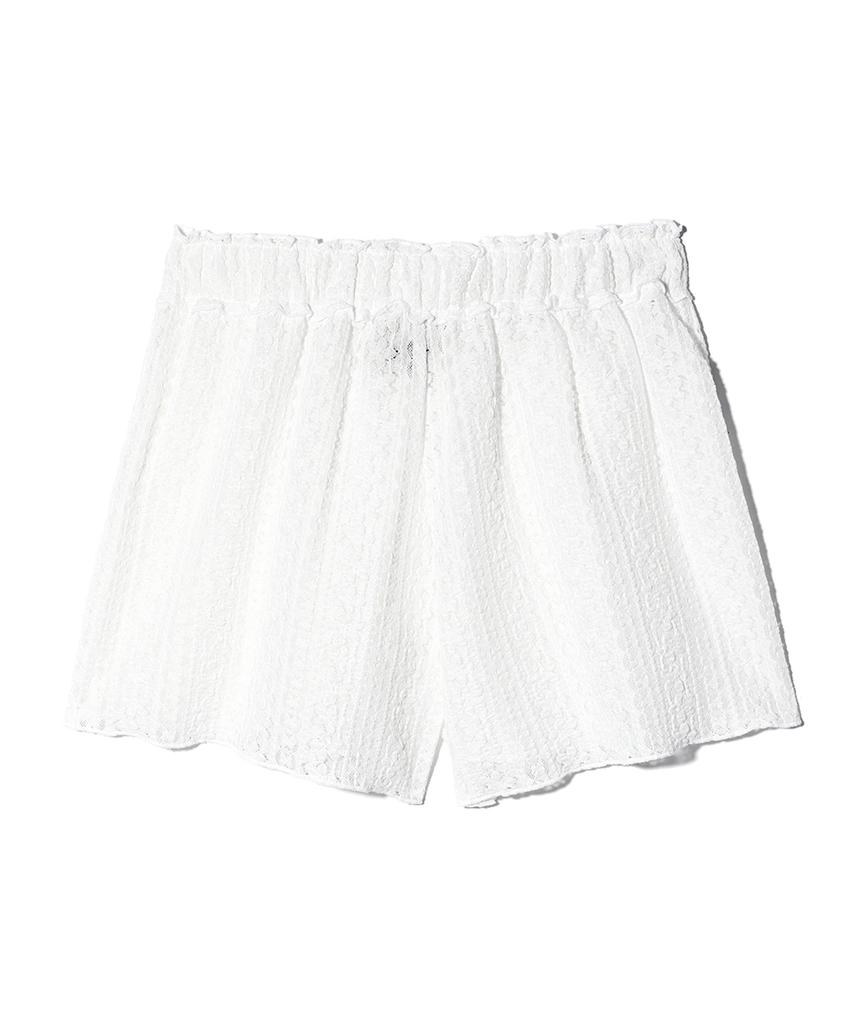 YOUHEE Youhee Lace Layerd Shorts White