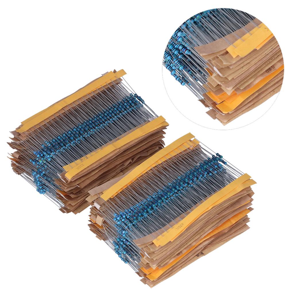 Набор резисторов 2600 шт. Металлопленочные 1 Ом 3 МОм 1/4 Вт Сопротивление Электронные аксессуары