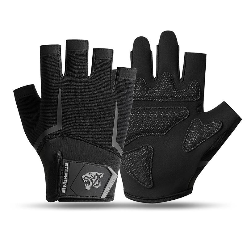 Fitness gloves Outdoor half-finger bench press Fitness shock absorption Non-slip dumbbells Sports breathable cycling Weight lifting gloves