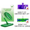 2 colors optional. 4 high-quality reusable mop pads: washable, durable, for dry & wet use, highly absorbent.