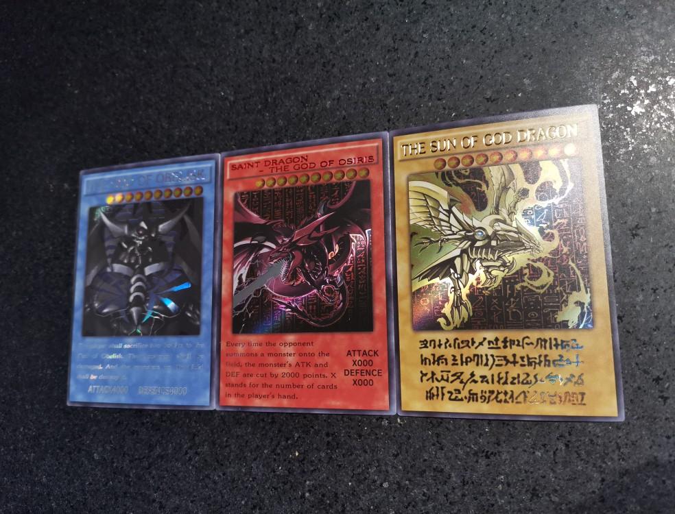 3pcs/set Diy Yu-Gi-Oh! Self Control Collect Signature Trading Flash Card Anime Cartoon Gift