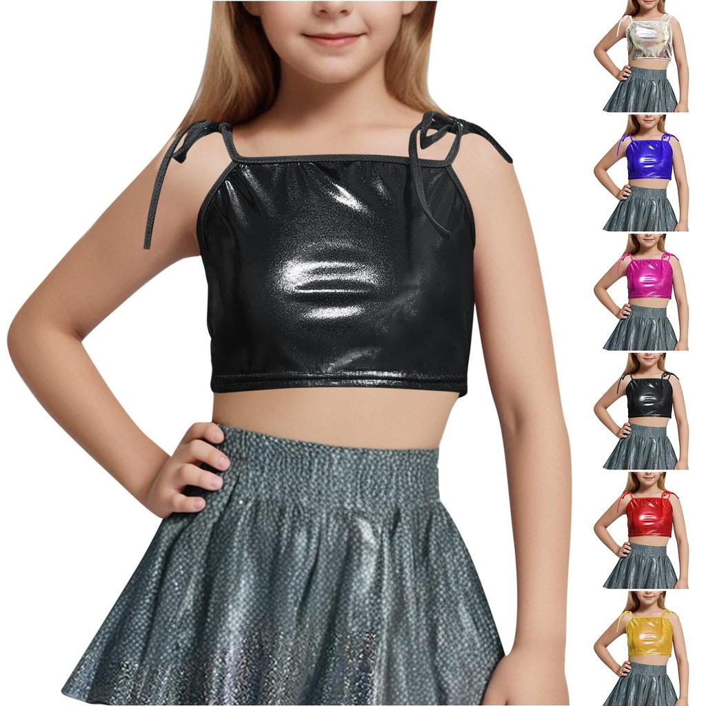 Sleeveless Sequined Jacket With Fashion Street Children Clothing T-shirt