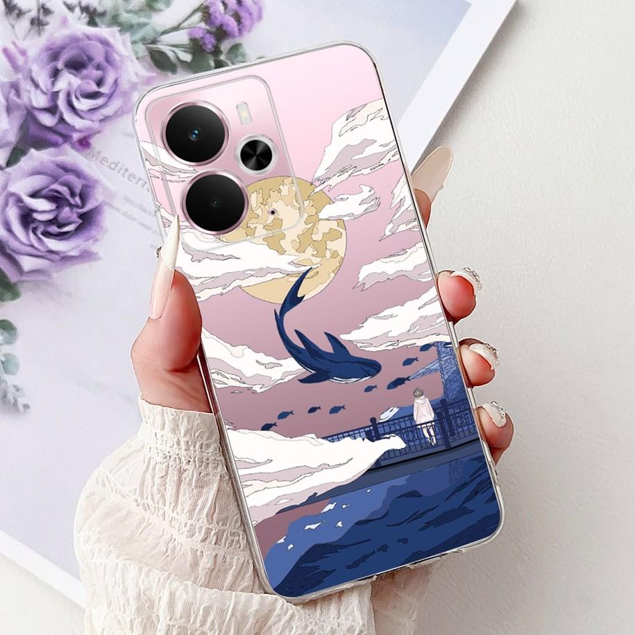 Чехол для Realme 14 5G Чехол-бампер Realme 14T RMX5078 RMX5075 Ударопрочный Силиконовый Мягкий ТПУ Цветочный Бампер Для Realme14 14 T Корпуса Телефона