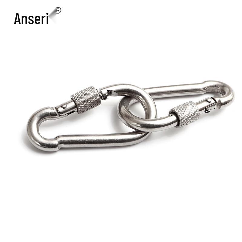 Пружинный карабин из нержавеющей стали 304 с гайкой (5-Pack)