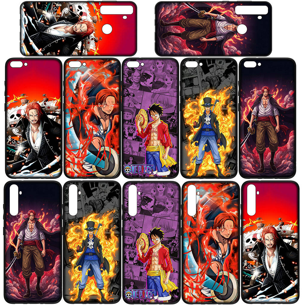 Case for iPhone 17 15 16 Plus Redmi Note 14 12 11 13 Pro Max Huawei P30 P20 Lite OPPO A60 A40 A80 A38 A54 Shanks Funda One Pieces Luffy Red Hair Cover