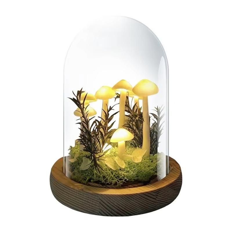 Small Mushroom Lamp Handmade Mushroom Night Light Novelty Nightlight Project Small Mushroom Lamp Arts and Crafts-ABAM