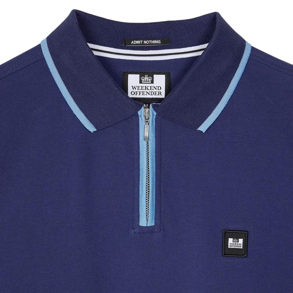 Weekend Offender Mens Shore Zipped Polo Shirt