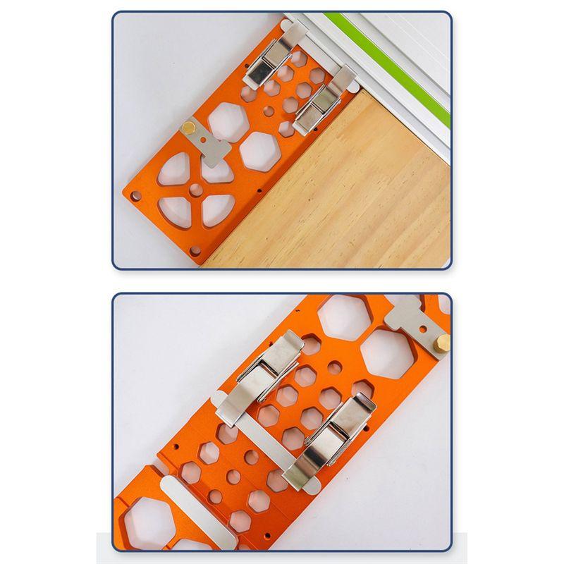 ABUL-1 PCS 340Mm Right Angle Circular Saw Guide Rail Orange & Silver Aluminum Alloy For Festool And For Guide Rail