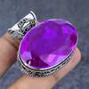 Natural Pink Rubillite Gemstone 925 Sterling Silver Jewelry Pendant 2.09" m4L57