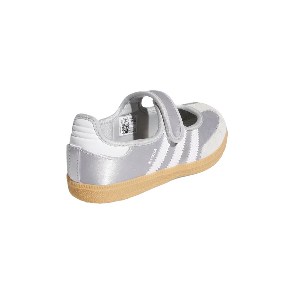 adidas Samba Jane K Серебристый Металлик Облачно-Белый Резина Детские Кроссовки KJ9991