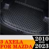 Sinjayer Bagasi mobil tikar Tahan Air AUTO Tail Boot karpet sisi tinggi kargo karpet Pad Liner cocok untuk Mazda 3 Axela 2010