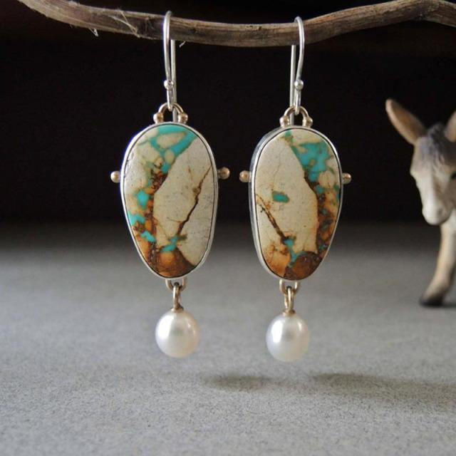 Изысканные модные серьги-капли серебряного цвета с искусственным жемчугом для женщин, блестящие красные, зеленые круглые серьги с искусственным жемчугом