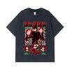 275 GSM Washed T-shirts 100% Cotton Dandadan V27 Okarun Print Unisex Heavy Cotton T Shirt