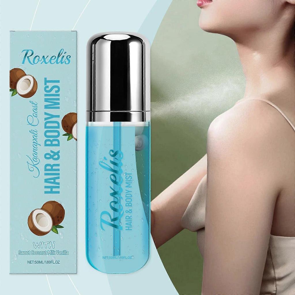 Coconut Perfume Spray, Long-Lasting Natural Fragrance, Body & Hair Mist ,50ml