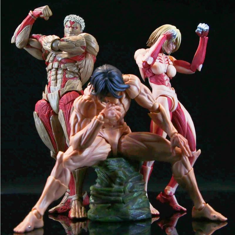В наличии Атака Титанов Amazing Yamaguchi Revoltech Nr068 Женская Титан Энни Леонхарт Фигурка Gk Коллекционная Модель Игрушка Подарок