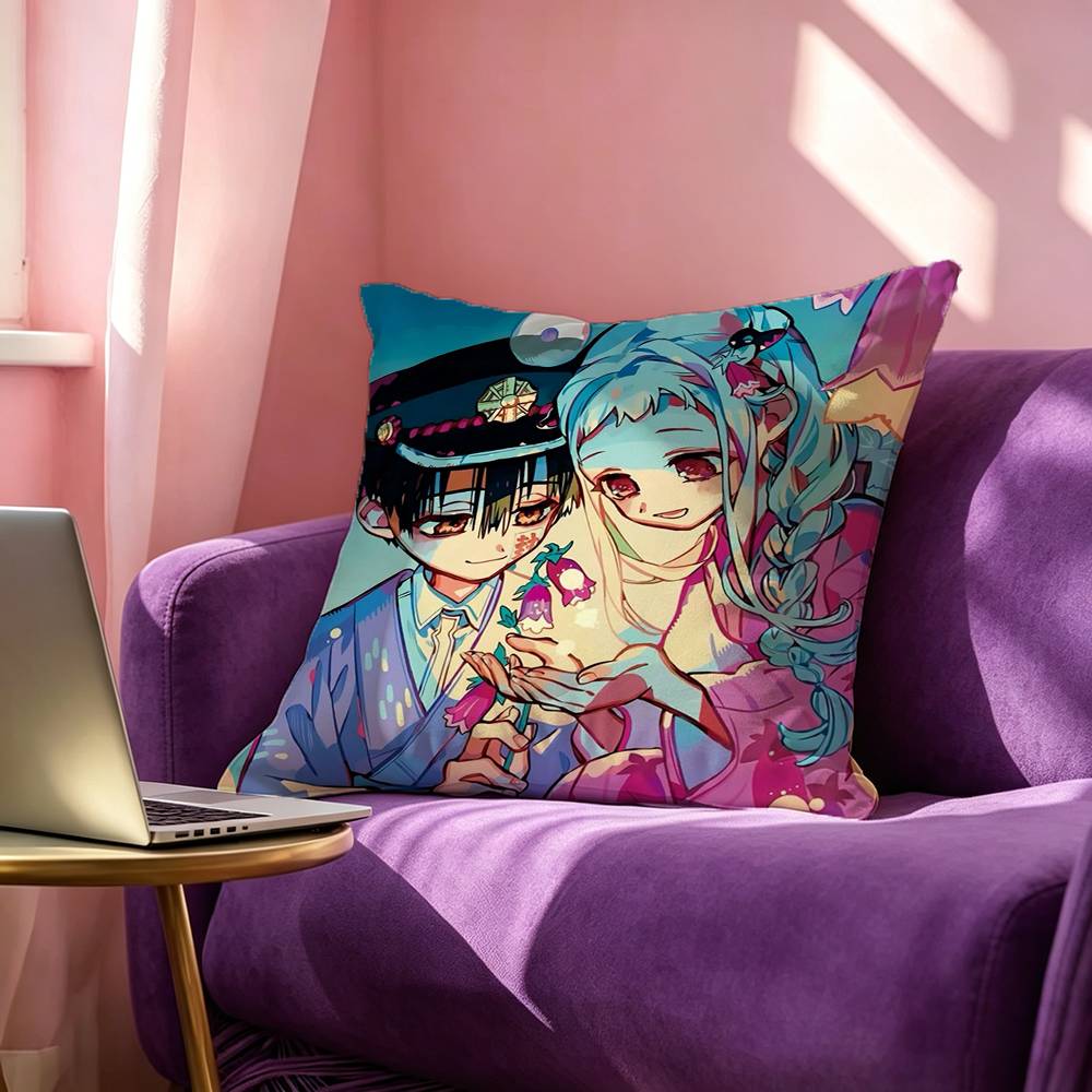 Minamoto Kou Yashiro Nene Hanakokun Character Square DoubleSided printed Pillow Case Bedroom Bedside Pillow Sofa Cushion Cover