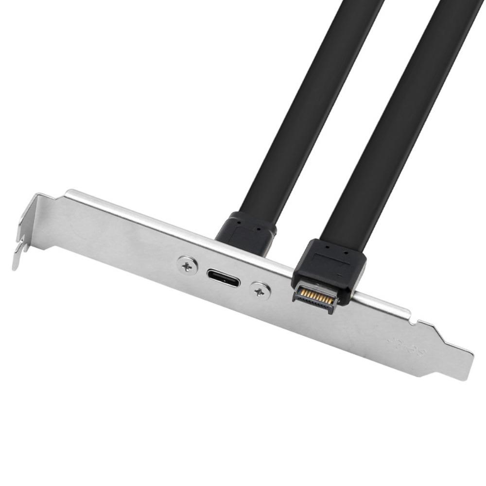 20Gbps 100W PD 4K Video Type‑E to USB‑C Female Adapter Cable USB3.2 Gen2 Front Panel Converter With Panel Mount Screw 30/50CM