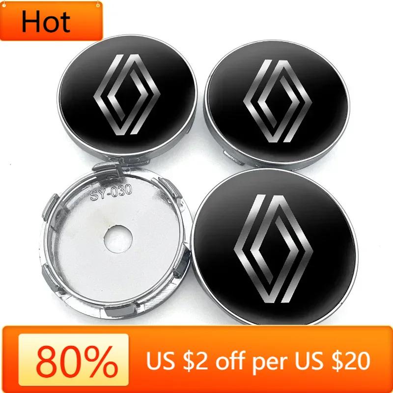 2026 Hot For Renault Interior Stickers For Renault Clio Laguna 2 Megane 2 3 Duster Logan Captur Pcs 60mm 4Pcs Car Emblem Wheel H Y666