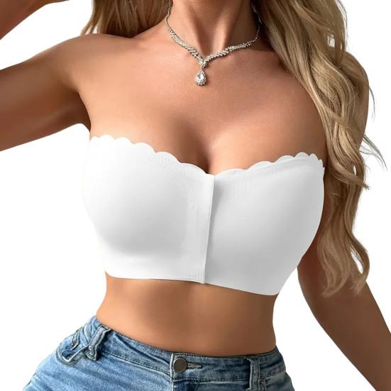 Бюстгальтеры без бретелек для женщин, беспроводная застежка спереди, бюстгальтер-бандо, бесшовный пуш-ап, бюстгальтер-бралетты, собирающийся в сборку