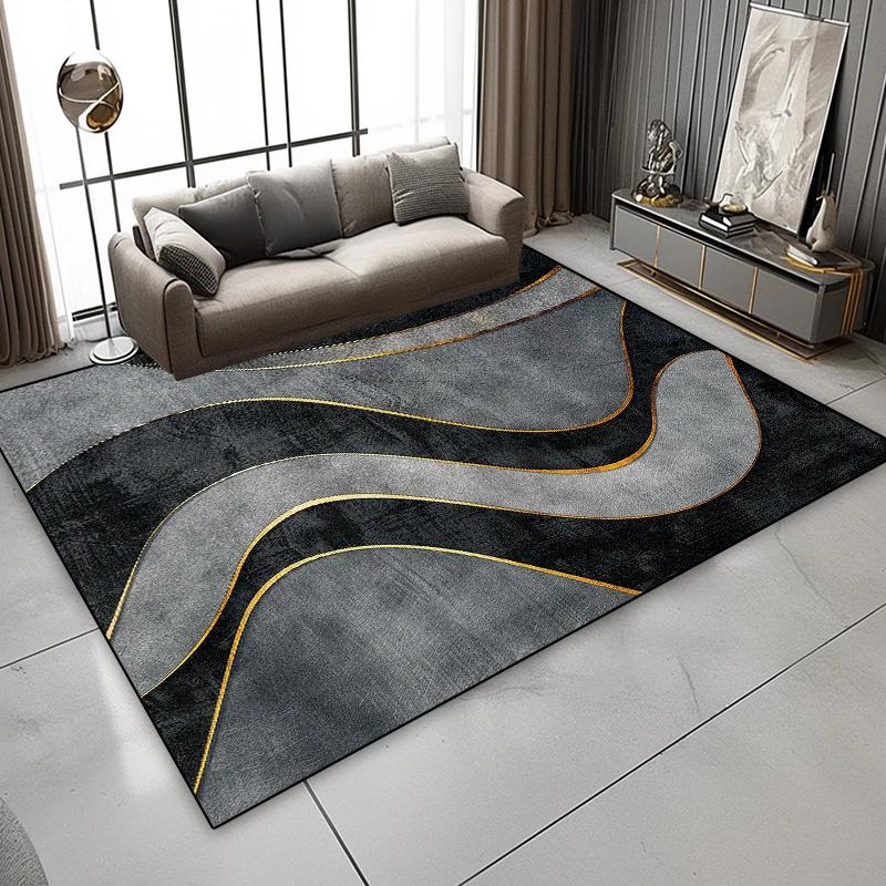 Nordic Abstract Art Luxury Carpets Living Room Geometric Home Decoration Washable Soft Rugs Sofa Area Bedroom Non Slip Floor Mat