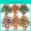 Oil Painted Artificial Leaves Wedding Props Decorate Realistic Foliage