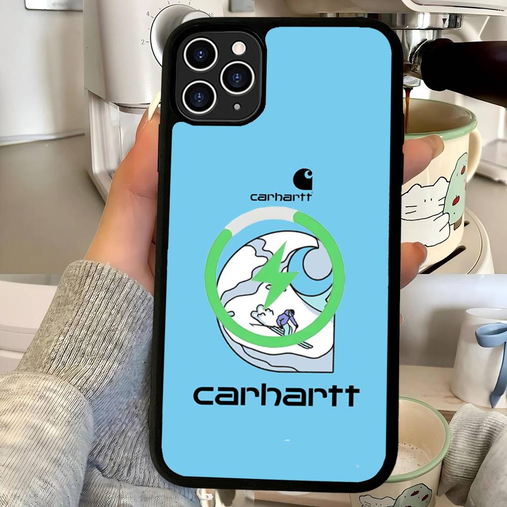 C-CarharttS Логотип Черный Для Магнитного Чехла Телефона Для IPhone 16 15 17 Pro Max 11 12 13 14 Plus Чехол