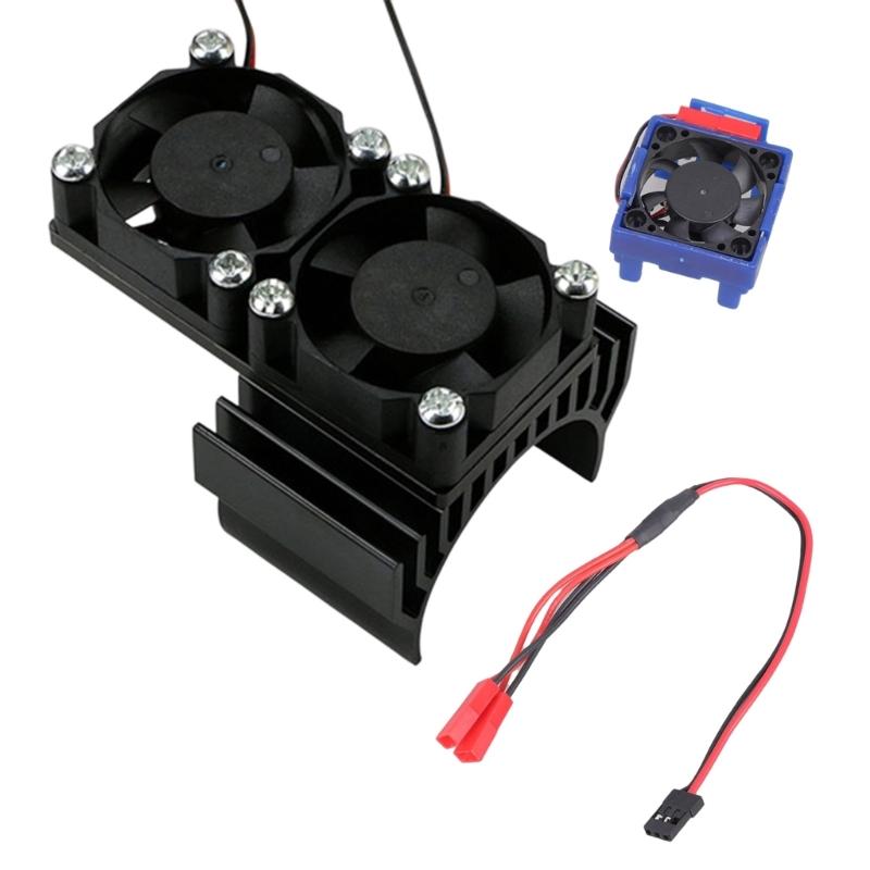 Double Cooling Fan Set For 540 3660 Motors 2000RPM Efficient Heat Dissipation for 1/10 Remote Vehicle
