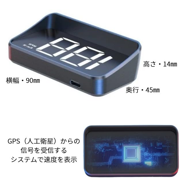 Bubulu HUD Проекционный спидометр GPS с выводом на лобовое стекло, питание от USB, универсальный для автомобилей, грузовиков и автобусов