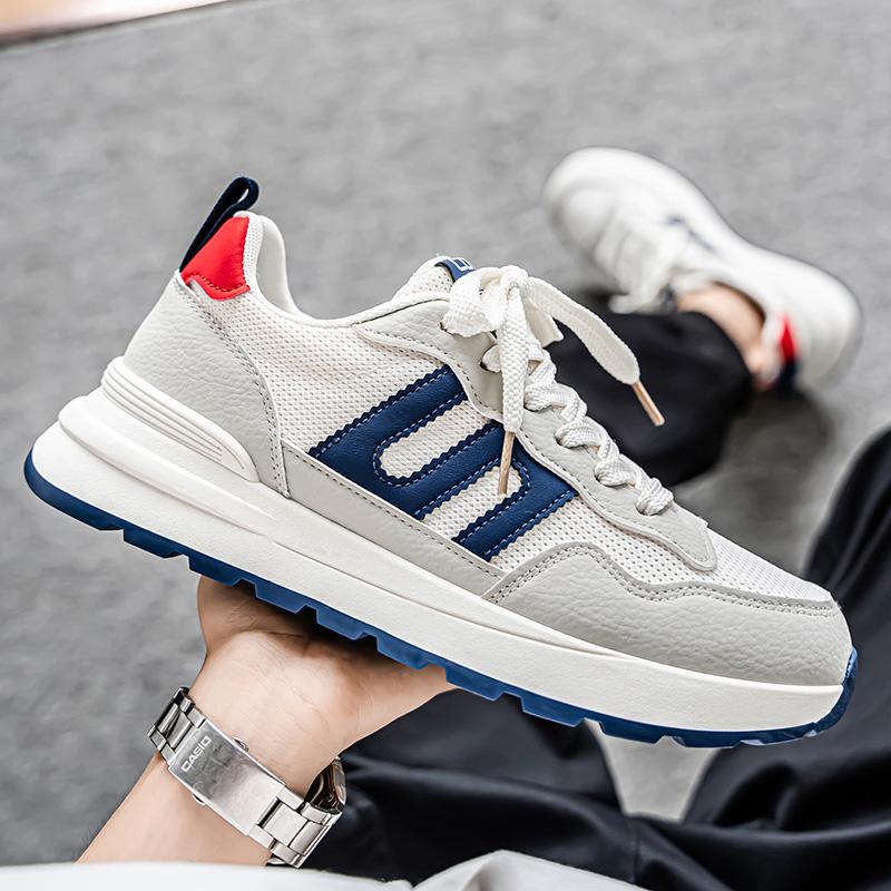 Новые модные мужские кроссовки Four Seasons с толстой подошвой для студентов и мальчиков, трендовые кроссовки с мягкой подошвой, дышащие, повседневные кроссовки для бега