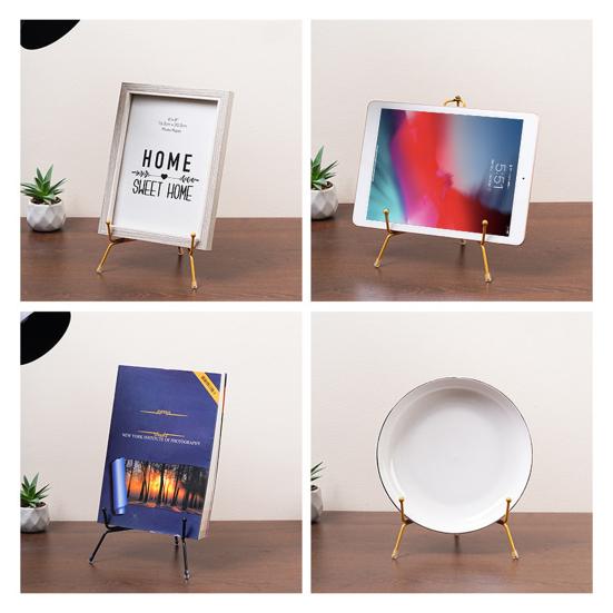 1/3 шт. подставка для пластины, металлический держатель фоторамки, высокая стабильность, гладкий край, нержавеющая, устойчивая к коррозии, настольная художественная подставка