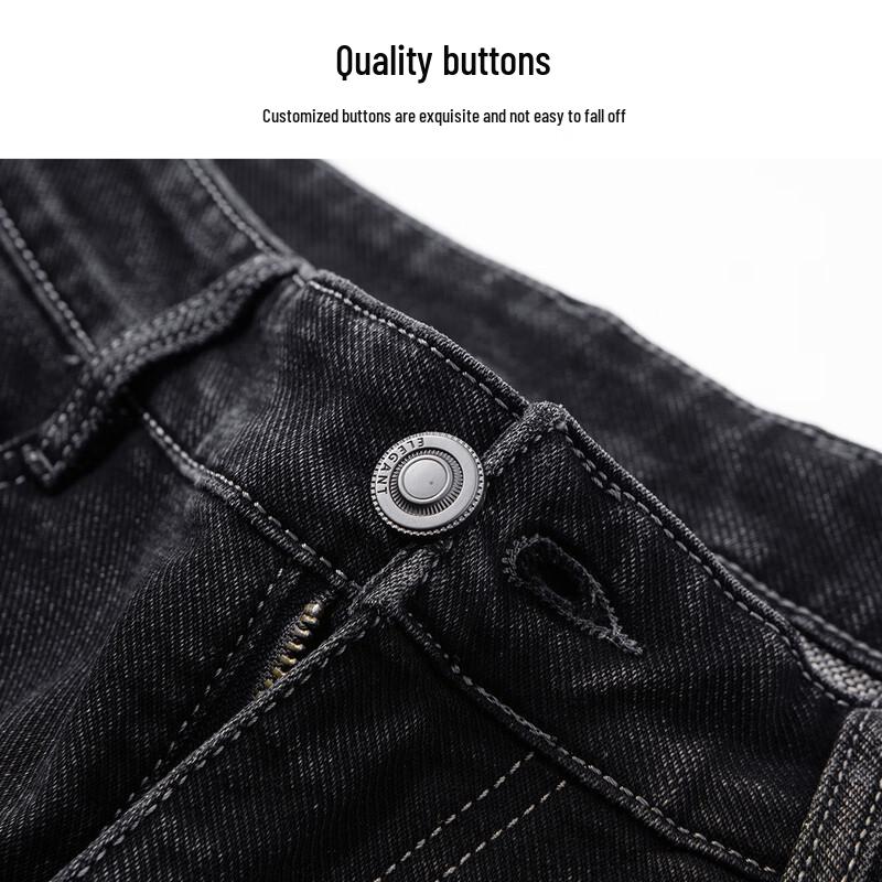 Мужские эластичные джинсы Hodo из хлопка высокой плотности прямого кроя