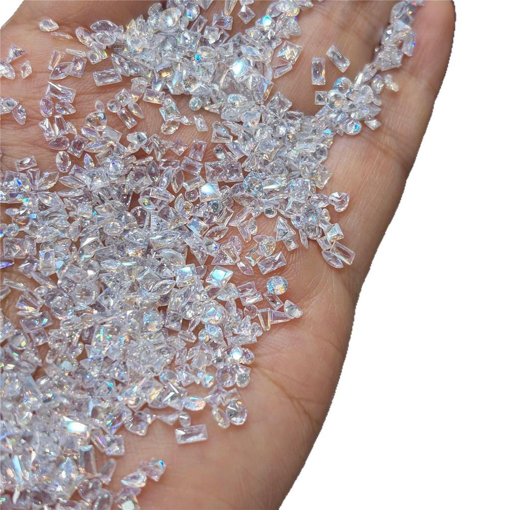 Смешанный набор циркониевых страз цвета Ice Clear Cognac Sea Salt для нейл-арта