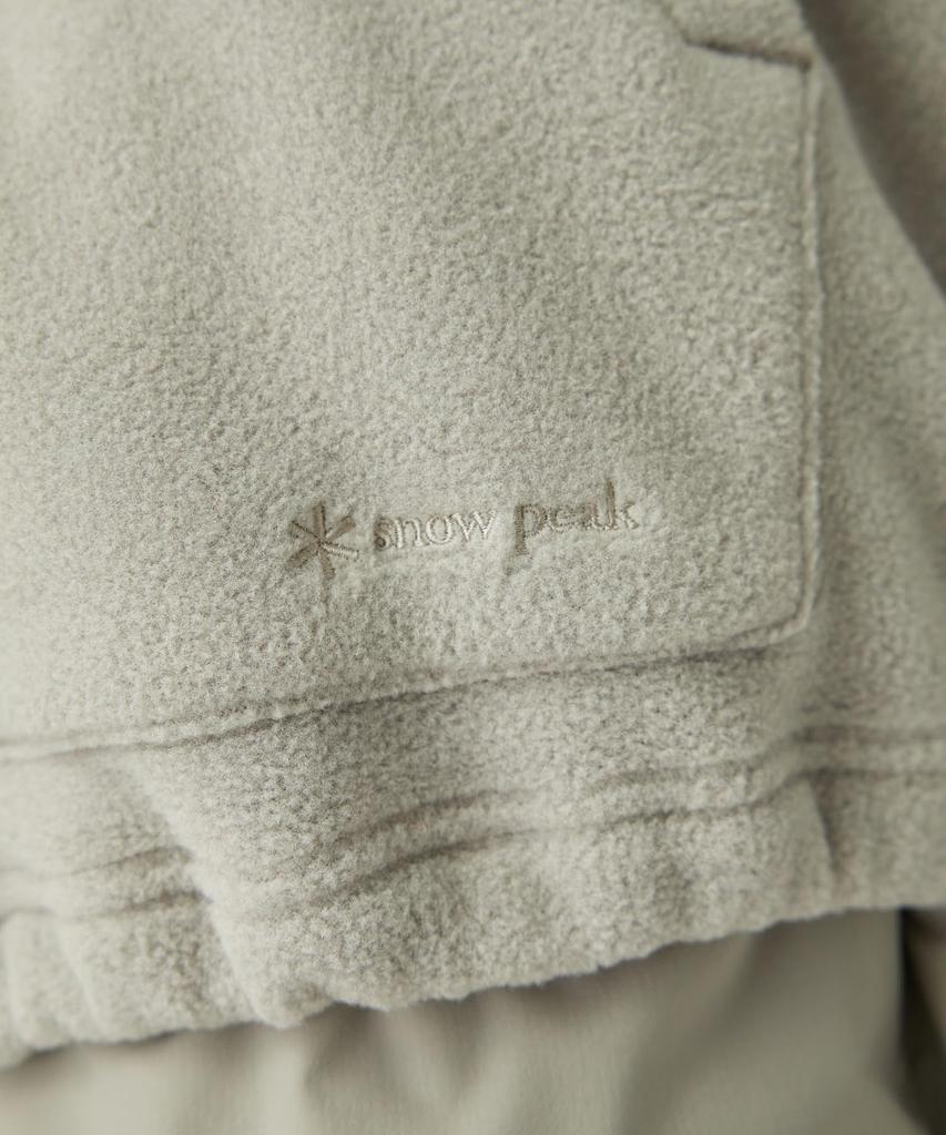 Snow Peak Fleece Hoodie Light Size for Men and Women Water-Repellent JK-25AU021, Grey, M,