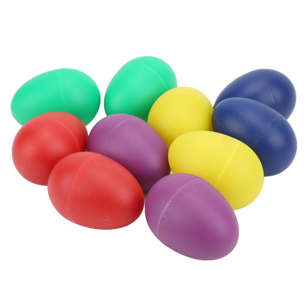 10Pcs Mini Musical Eggs Colorful Hand Plastic Egg Shakers Percussion Musical Instrument Toy