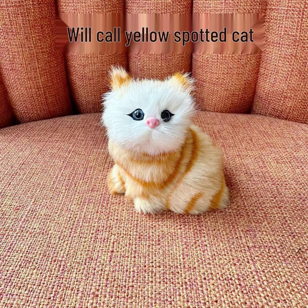 Barking Cat & Puppy Plush Toy - Educational Animal Doll for Kids