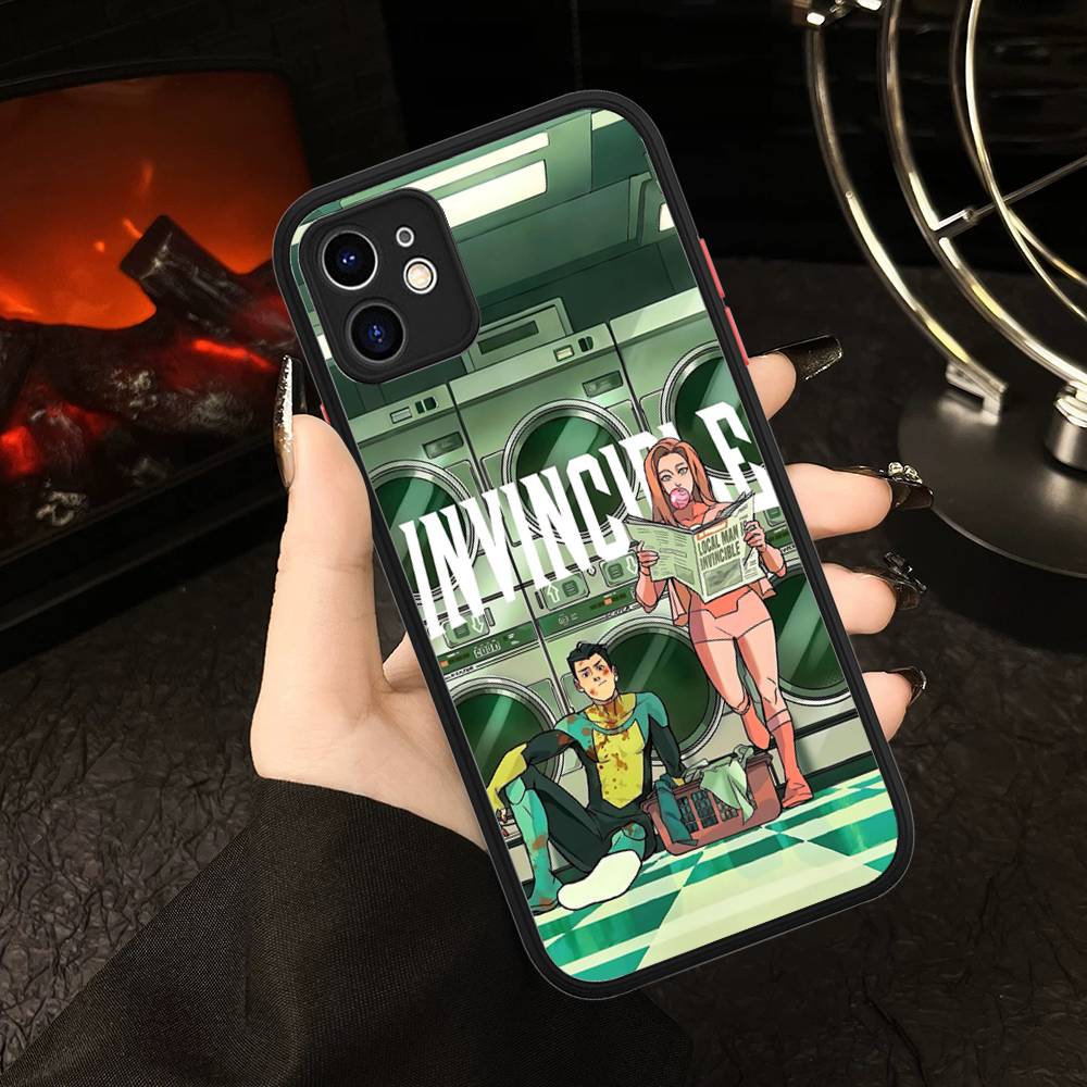 Популярная серия супергероев I-Invincible Для IPhone 11 12 13 14 15 16 Pro Max Plus X XS MAX Ударопрочная матовая задняя крышка
