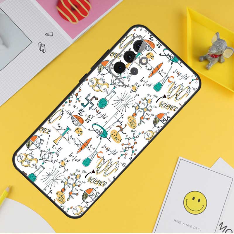 Biology Chemistry Phone Case For Samsung Galaxy A53 A33 A13 A12 A32 A52 A14 A34 A54 A15 A25 A35 A55 A71 A51
