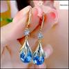 Fashionable And Elegant Crystal Water Drop Earrings
