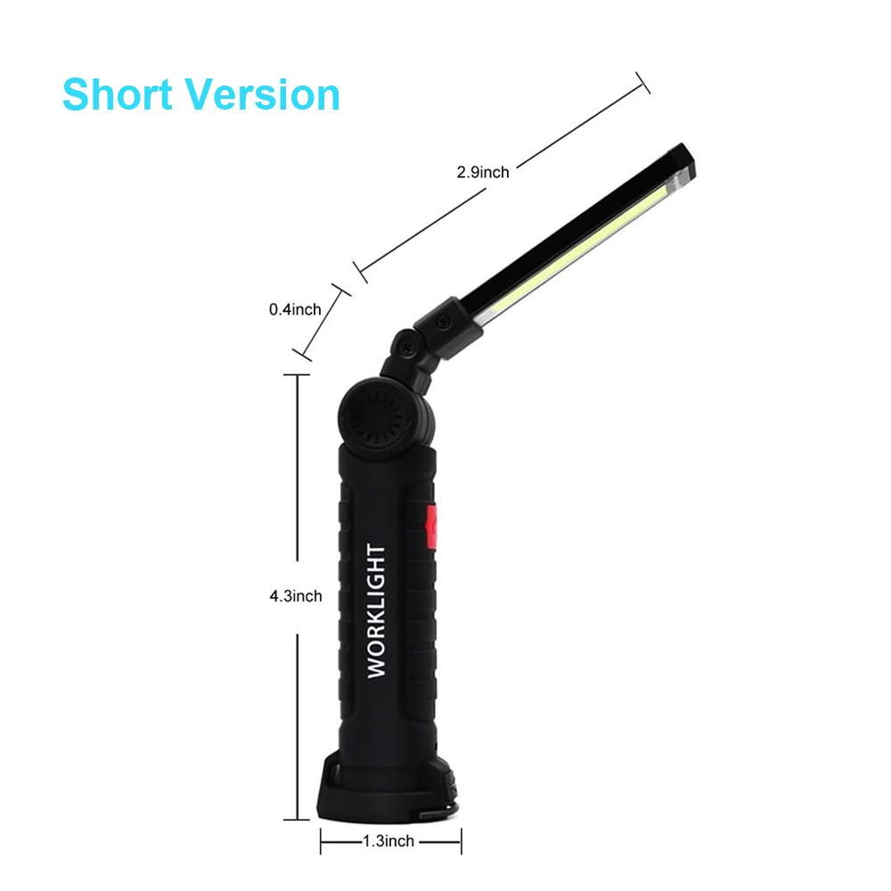 Перезаряжаемый через USB портативный светодиодный фонарик COB, рабочий свет, магнитный подвесной фонарь Lanterna со встроенной батареей, фонарик для кемпинга