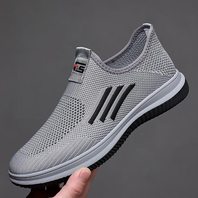 Men's Spring Autumn Casual Shoes Breathable Lightweight Sport Sneakers Easy Wear Middle Age and Elderly Walking Comfortable