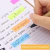 Transparent Fluorescent Index Tabs 5 Rolls Label Stickers Highlighter Sticker  DIY Scrapingbook