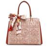 New Women's Handbag Light Luxury Embroidered Cowhide Bag Fashionable Versatile Commuter Bag